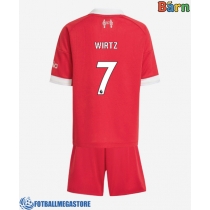 Fotballdrakt Barn Liverpool Florian Wirtz #7 Hjemmedraktsett 2025-26 Kortermet (+ Korte bukser)